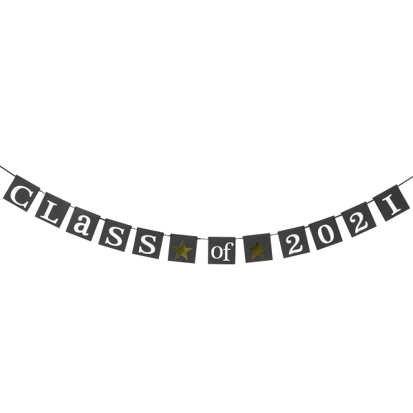 1pc Stylish Graduation Hanging Flag Delicate Letter Banner Party Ornament12x12cm