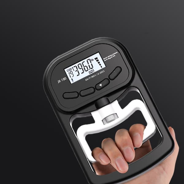 180 kg Rechargeable Electronic Hand Dynamometer Grip Strength Tester White+Black