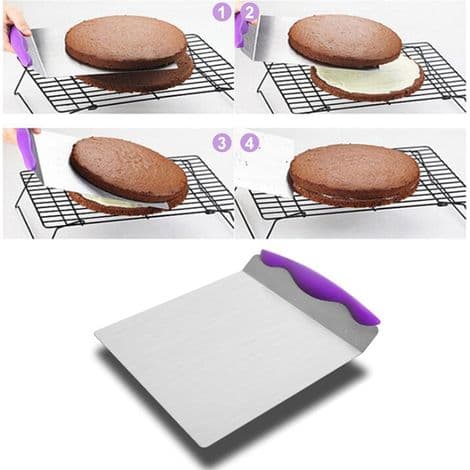 Cake Server, Cake and Pizza Server, Stainless Steel Cake Server, Suitable for Baking Beginners, Baking Enthusiasts and Professional Bakers, 24cm x 20.3cm