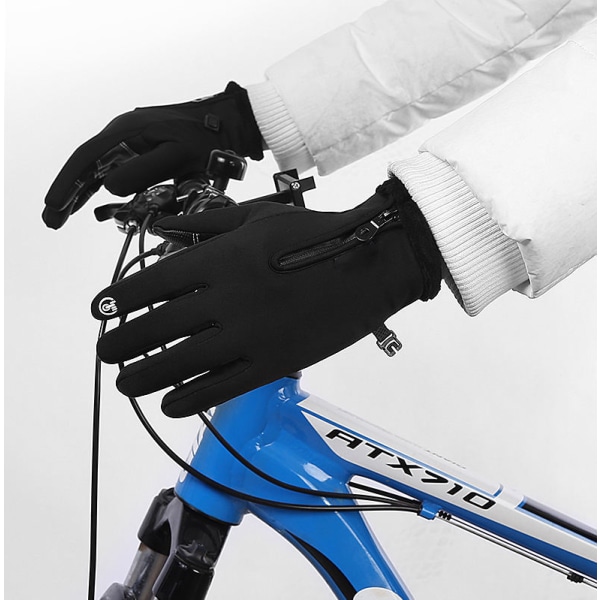 Klassisk 5-finger snöhandske för skidåkning, vinterhandskar -30℉ Vattentäta vindtäta thermal pekskärmshandskar för skidvandring