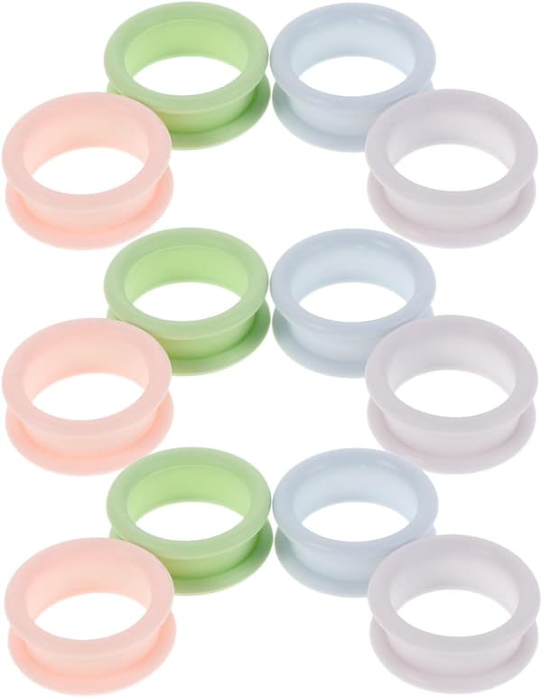 24 stk. silikonfingerringer for sakser og klippere, komfortabel ergonomisk design som reduserer håndtretthet