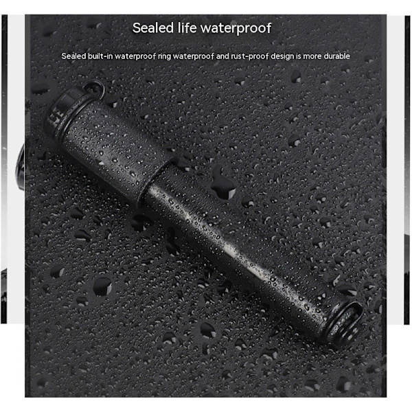 Mini-pyörän pumppu, kannettava polkupyörän renkaan pumppu, sopii venttiiliin, kevyt ja taskukokoinen - 100 PSI kannettava renkaan pumppu, universaali alumiini