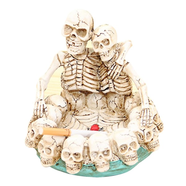 Viileä sikari tuhkakuppi Personality Skeleton Patsas Halloween Decoration Skull