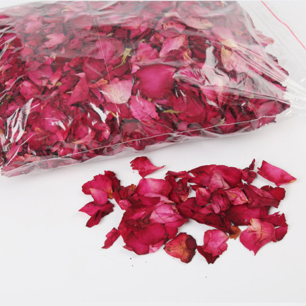 Naturlige tørkede roseblader Ekte blomst Tørre røde roseblader for fotbad Kroppsbad Spa Bryllupskonfetti Hjemmeduft Håndverk