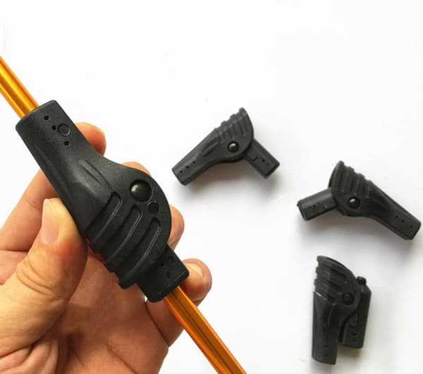 4 stk. teltstangbeslag - foldbar forbindelse - nylonstangadapter - telttilbehør, 8,5 mm
