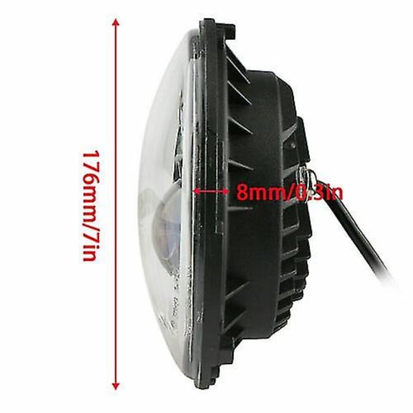 7\" Forlygte Motorcykel Motorcykel Hi/lo Beam Led Forlygte Til Harley