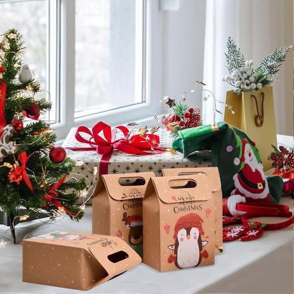 Jul Kraftpapir Gavepose Let at Samle Julegavepose