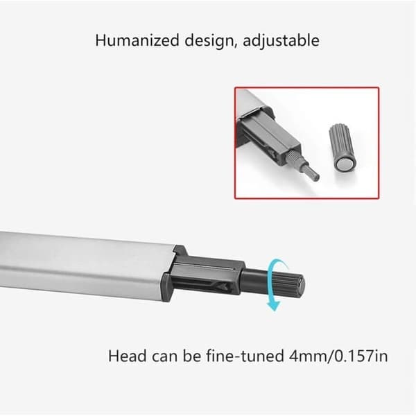 Magnetic Catch - PZCC - Push to Open 10 pcs - Stainless Steel/ABS - Handleless - Silent Closing
