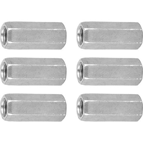 10 Pieces M8 Hex Extension Nuts, Threaded Rods for Fasteners (M8 x 30 mm)