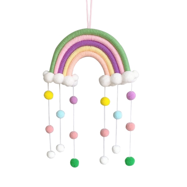 Baby Crib hengende leker hengende dekorasjon regnbue ornamenter leker