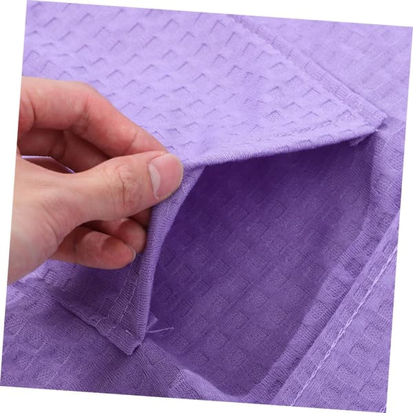Women's Waffle Bathrobe Long Sleeve Robe for Spa Shower Robe Bath Spa Violet