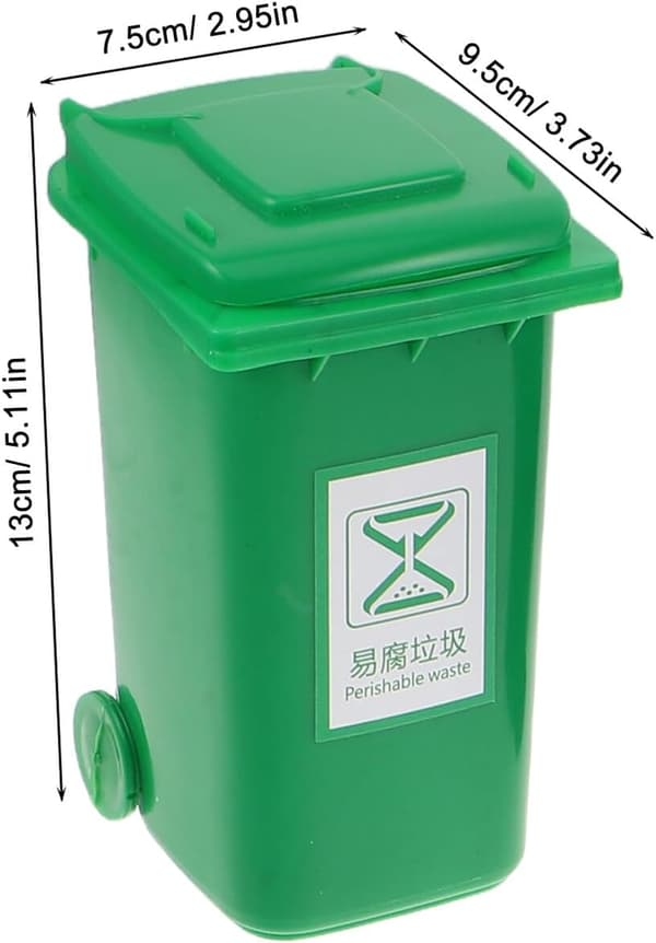 4-pack Mini Desktop Bins with Lids - Small Desk Organizer for Office