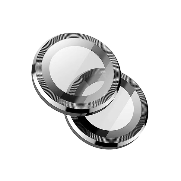 Aluminiumlegering härdat glas Kamera Circle Cover Kameralinsskyddsfilm för Iphone13 Mini/för I Silver iPhone13 mini