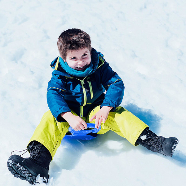 Kannettava hiihtolauta muovia talvihiihtoon, kestävä lumikelkkalauta isolla kahvalla lapsille mainos Blue