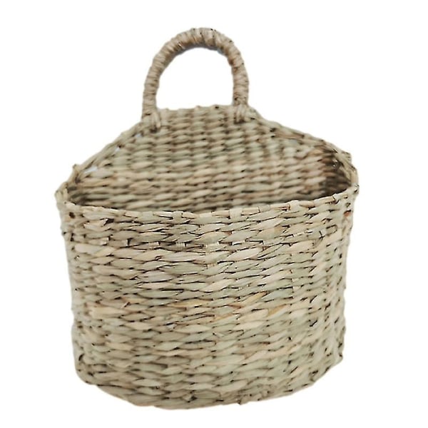 Woven Hanging Flower Basket Seagrass Storage Basket Wicker Basket