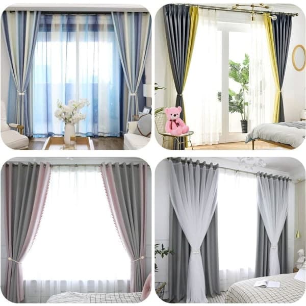 Gardinklämmor med magnetrem (2-pack) grå grey