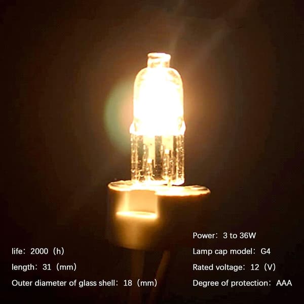 G4 Halogen Bulbs - Warm White 12V 20W - Halogen Pin Lamp - Dimmable, Low Voltage - Clear Capsule, 10 pcs