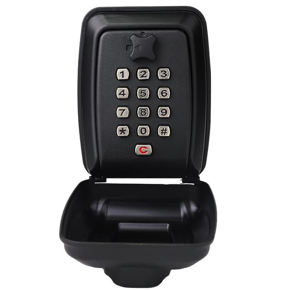 Black Waterproof Large Outdoor Security Key Box with 12-Digit Co