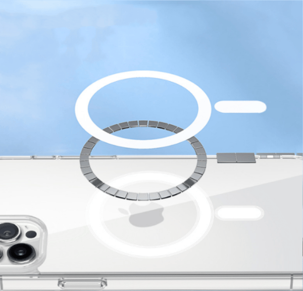 1-pack iPhone 15 PLUS magnetiskt skal, transparent och trådlöst