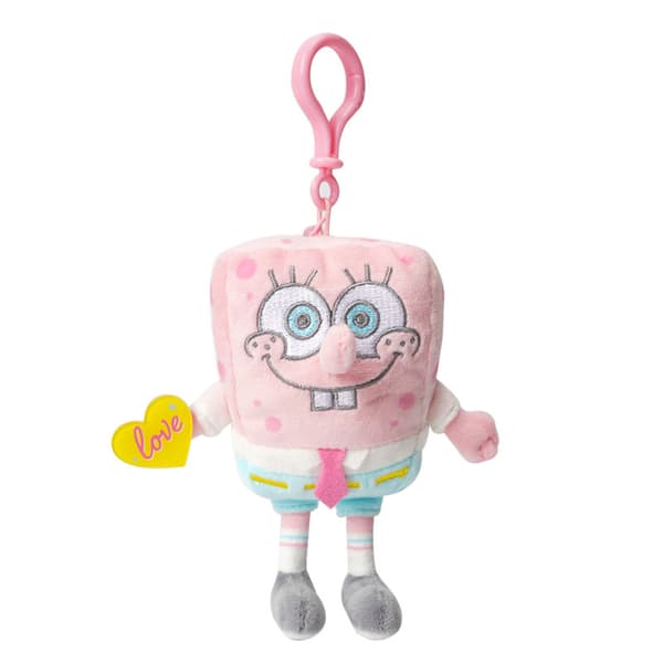 Pink Spongebob plys nøglering