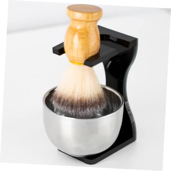 Shaving Brush Stand and Beard Brush Acrylic Holder Black Desktop Razor Stand Shaving Tool