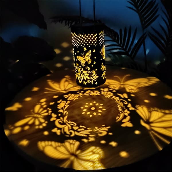 Solcellelampe Udendørs Hængende Solcellelamper Metal Retro Lanterne