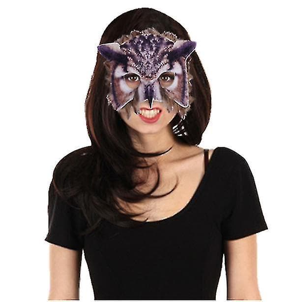 Dyrmasker, uglemaker, påskefestmaskerade rekvisitter, Halloween halvmasker