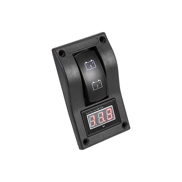 12V DC Marine Boat Voltmeter LED Dual Battery Test Panel Toggle Switch On Off