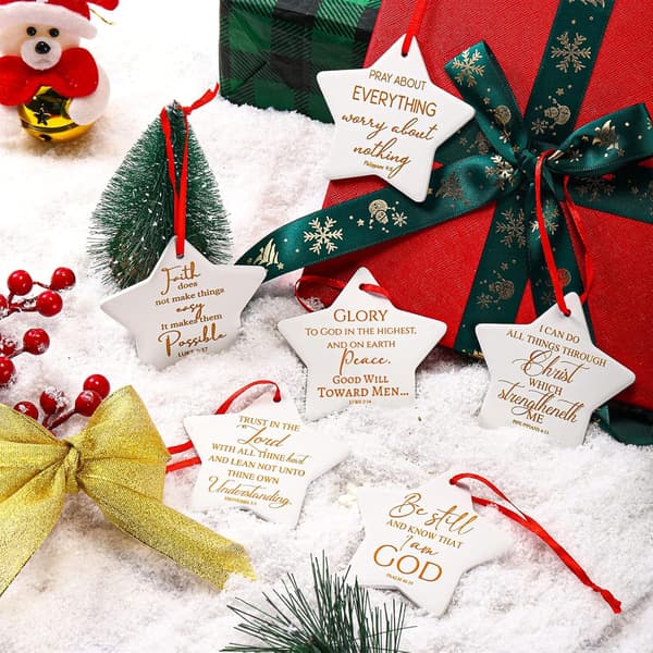 6 stycken kristna julgransprydnader prydnad för