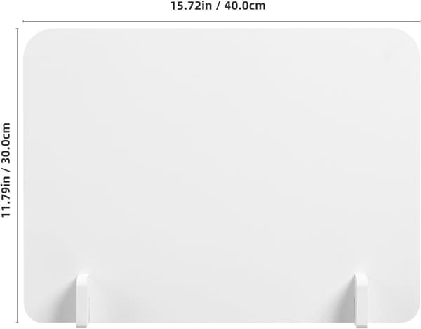 Desktop Screen 40x30cm Desk Divider Partition Safety Rounded Edges