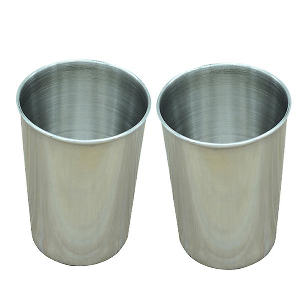 2st rostfritt stål badrumstandborste Tumbler Cup Hem Vattenkopp Drycker Öl Cup (silver 180ml)Silver6X6cm Silver 6X6cm
