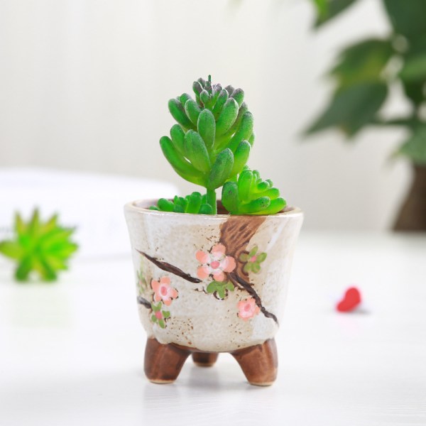 1 stk. Mini Pot Keramik Plante Lille Blomsterpotte