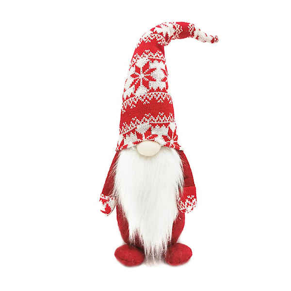 Rød Julemand Håndlavet Svensk Nisse Plys Dukke Legetøj Julegave Ferie Hjem Fest Dekoration Thanksgiving Gave Rød