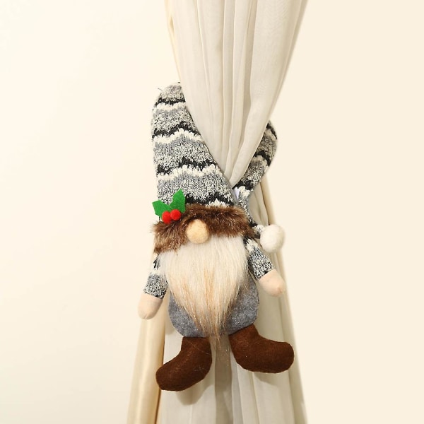 Christmas Cartoon Ansiktslös docka Gardin Knapp Hållare Tie Rope hängande prydnad