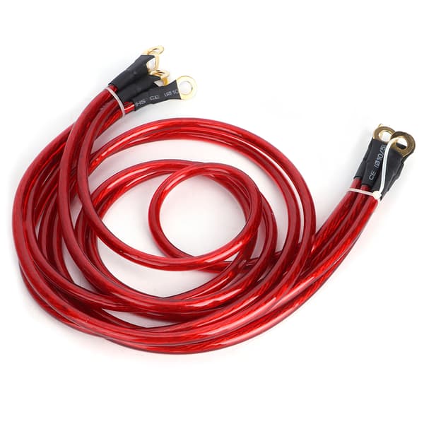 Universal 5-point Car Ground Wire Reinforced Ground Cable System Kit Modification Red