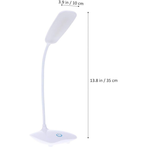 Fällbar Ögonstudie Skyddskontroll Läsning Led Kontorsbord Touch-lägen Bord Sovrum Silver USB Natt Sovsal Lampor