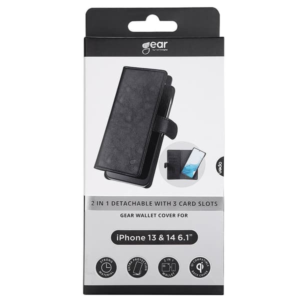 GEAR iPhone 14/13 2-i-1 Magnetisk Deksel / Etui Svart 60 60