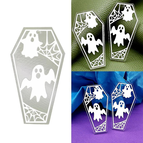 Halloween Akryl Øreringe Skalle Charm Kvinders Fødselsdag Smykker DIY Gave
