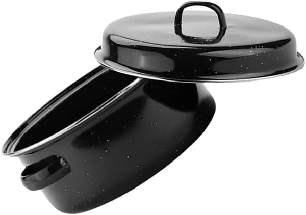 24 cm Multifunctional Frying Pot Enamelled Iron Kitchen Frying Pan