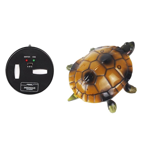 1 st Elektrisk RC Sköldpadda Leksak Simulering Gående Sväng Sköldpadda Leksak Inget Batteri (gul) Gul 11,5*9cm