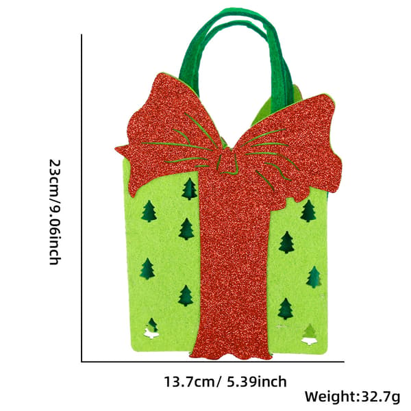 Filt Julkasse Jultomte Äppelpåse Julgransprydnad Tecknad Älg Godispåse Presentförpackning Gift Box