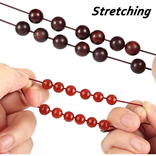 4 Ruller 0,8 mm/1 mm Elastisk Tråd For Smykker Og Armbåndslaging 50 Meter/rull (4 Farger)