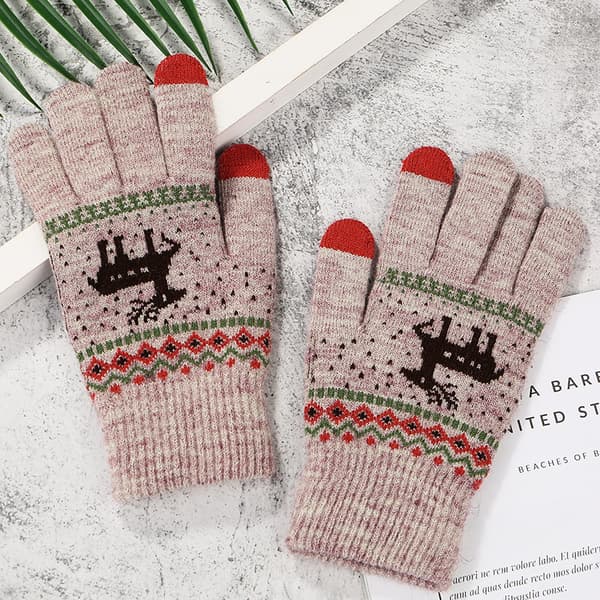 Liten Hjort Beige+Grå 2-pack, Magic Gloves Dam Värmefoder
