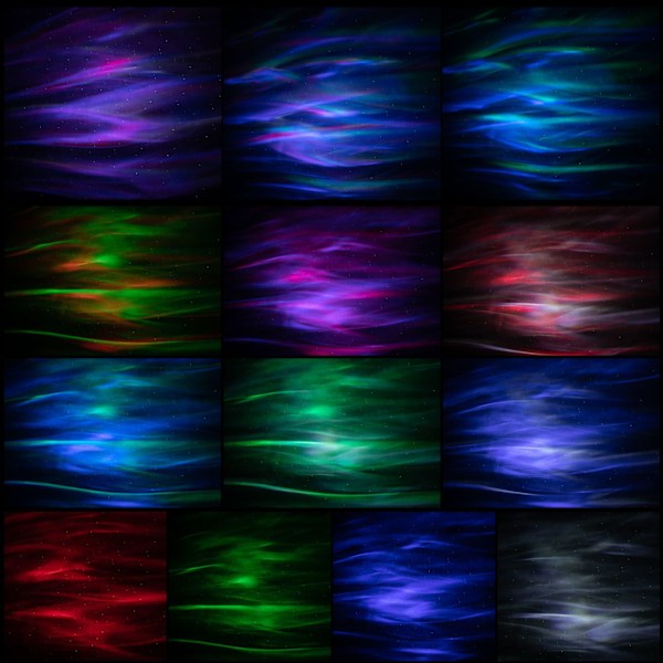 (Svart) Lysmoduser Takprojektor Nordlys Timer Galaxy Projektor for Soverom, Stemningsbelysning Romlys