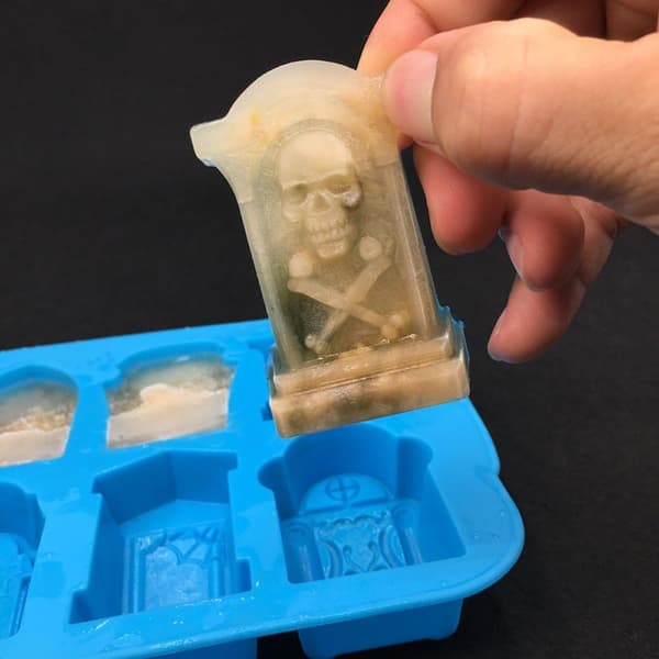 (1*6 Gravvårdskuber) (Blå) 3D Gravvård Isformar, Silikon