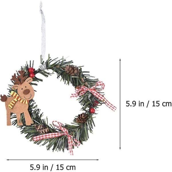 Juledekorasjon Dørkrans Høytidskranser Med Julenissen Snømann Rein Bjørn Sløyfe Kongler Krans Julepynt Ornamenter Til Julen