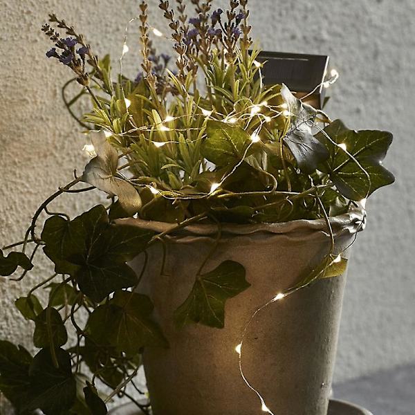 4m 40 LED-strängar Solcellsdrivna Utomhus Mikro LED-Fairy Lights Tråd, Kalla Vit, Varma Vit, Färgglada Dekorationer För Terrass, Trädgård, Sovrum, Jul