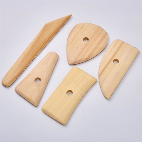 Perheen monitoiminen 5kpl puukeramiikka savimuovailuvahaveistos keramiikkamuovaustyökalu