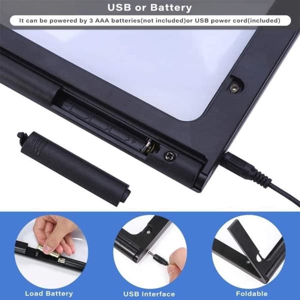 Reading Magnifier for Seniors - Illuminated Desk Magnifying Lamp - 2.5X Rectangular Magnification