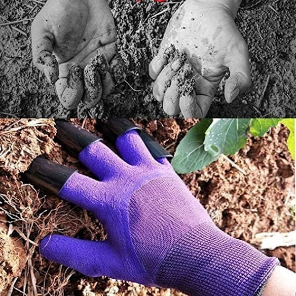 2 Par Vanntette Hagehansker med Klør - for Graving og Planting for Menn og Kvinner